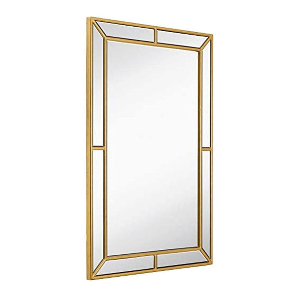 24 x 36 Inlaid Mirror Panel Gold Wall Mirror-Hamilton Hills-RoomDividersNow