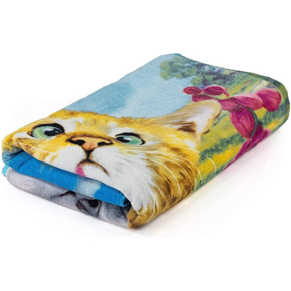 Cats Selfie Super Soft Plush Cotton Beach Bath Pool Towel-Dawhud Direct-RoomDividersNow