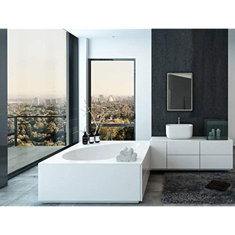 Clean Large Modern Antiqued Silver Frame Wall Mirror-Hamilton Hills-RoomDividersNow