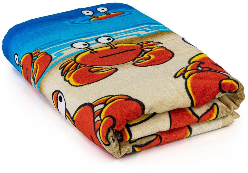 Crabbie Crab Super Soft Cotton Beach Bath Pool Towel-Dawhud Direct-RoomDividersNow