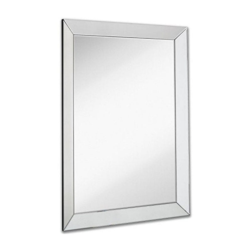 Large Framed Wall Mirror with Angled Edge Mirror Frame-Hamilton Hills-RoomDividersNow