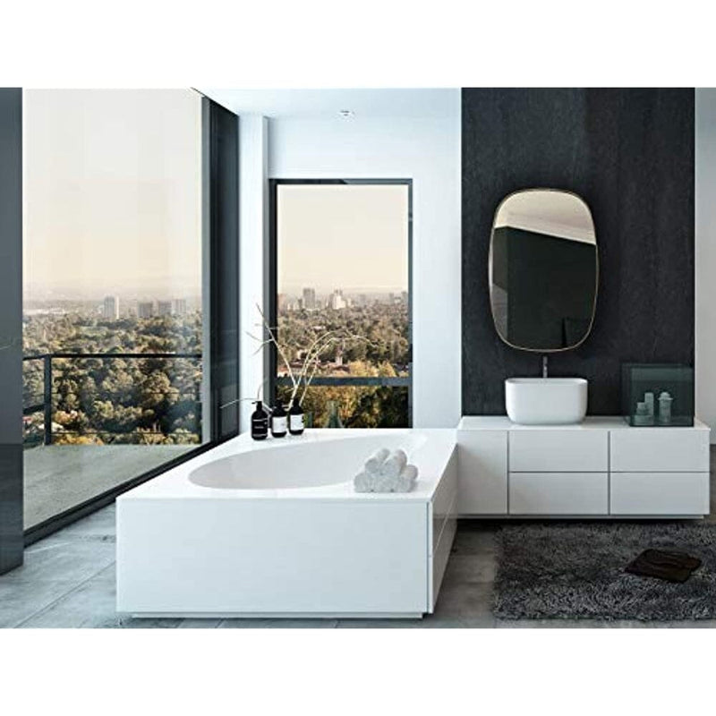 Oval Wall Mirror - 24 x 36 Contemporary Bathroom Mirrors for Wall-Hamilton Hills-RoomDividersNow