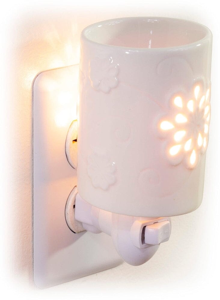 Plug-In Fragrance Wax Melt Warmer (Floral Swirl)-Dawhud Direct-RoomDividersNow