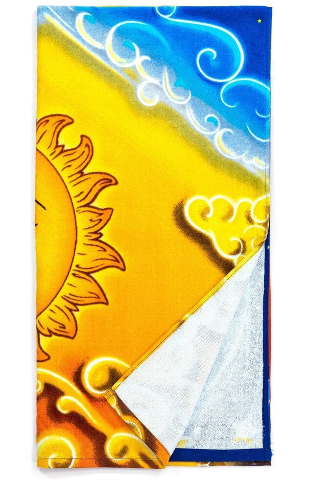Sun and Moon Super Soft Plush Cotton Beach Bath Pool Towel-Dawhud Direct-RoomDividersNow