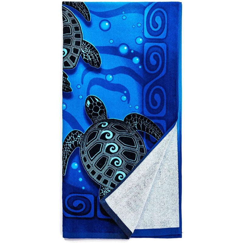 Tribal Sea Turtles Super Soft Plush Cotton Beach Bath Pool Towel-Dawhud Direct-RoomDividersNow