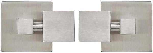 Silver Pivot Mirror Hardware - Square Tilting Anchors