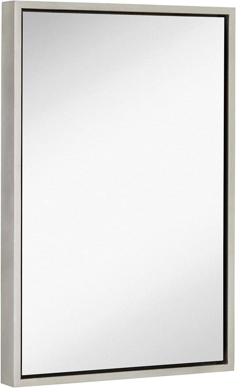 Clean Modern Silver Frame Wall Mirror