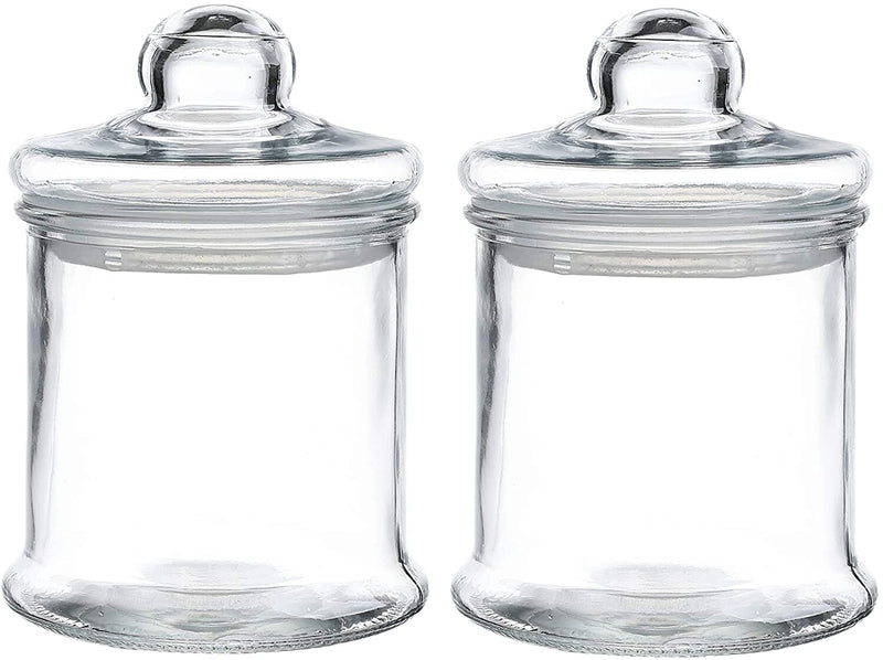 33OZ Glass Apothecary Jar 5 X 7.1 Inch Glass Canister Set with Ball Lid, 2-Piece