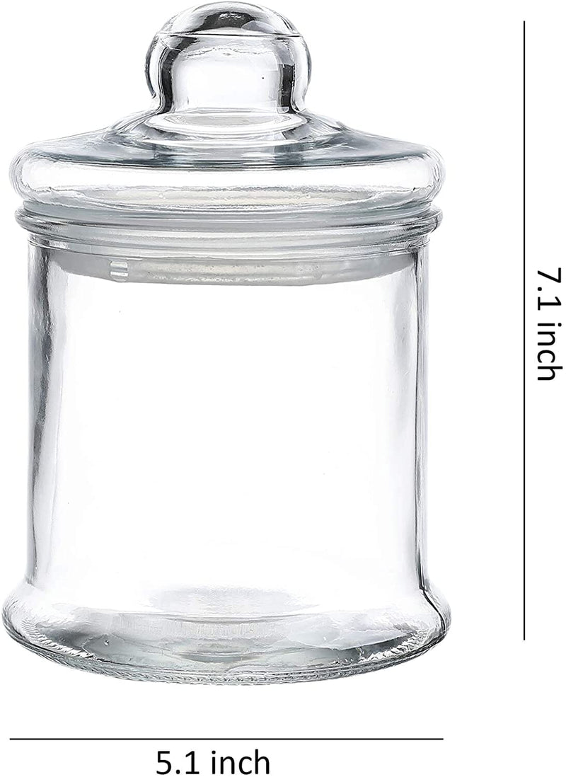 33OZ Glass Apothecary Jar 5 X 7.1 Inch Glass Canister Set with Ball Lid, 2-Piece