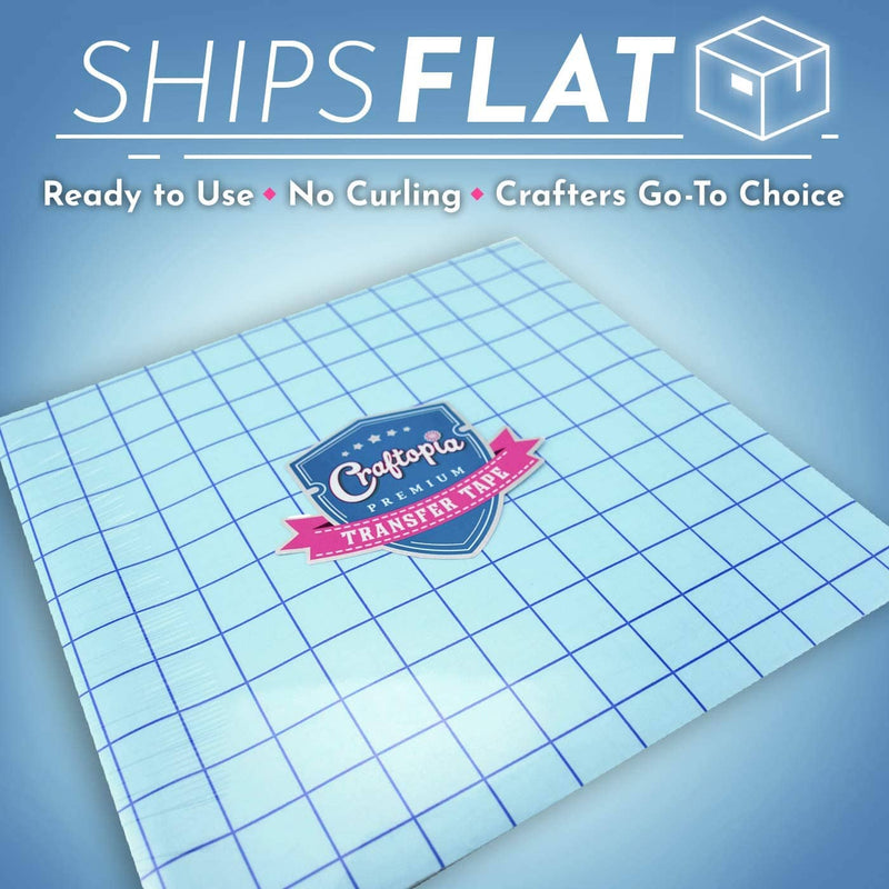 Clear Transfer Tape Sheets with Blue Alignment Grid for Vinyl