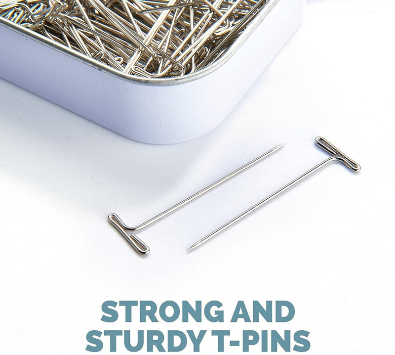 150 Stainless Steel T Needles for Knit, Crochet, and Lace