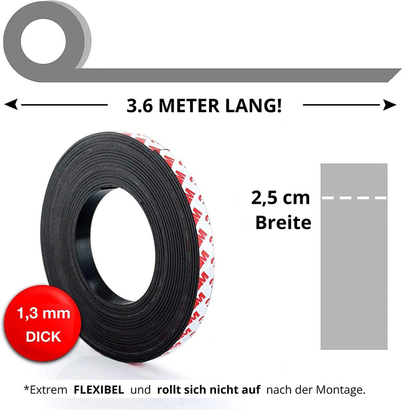 12ft Self Adhesive Magnet Strip Roll