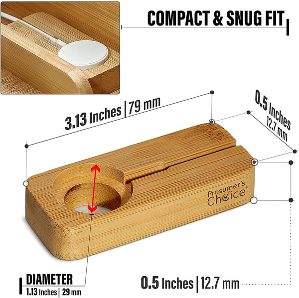 Bamboo Charging Stand Dock Holder for Apple Watch