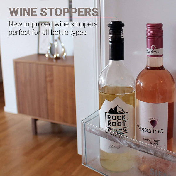 Wine Bottle Stopper Set Black Set Of 4 Wine Stoppers Easy To Use Bar