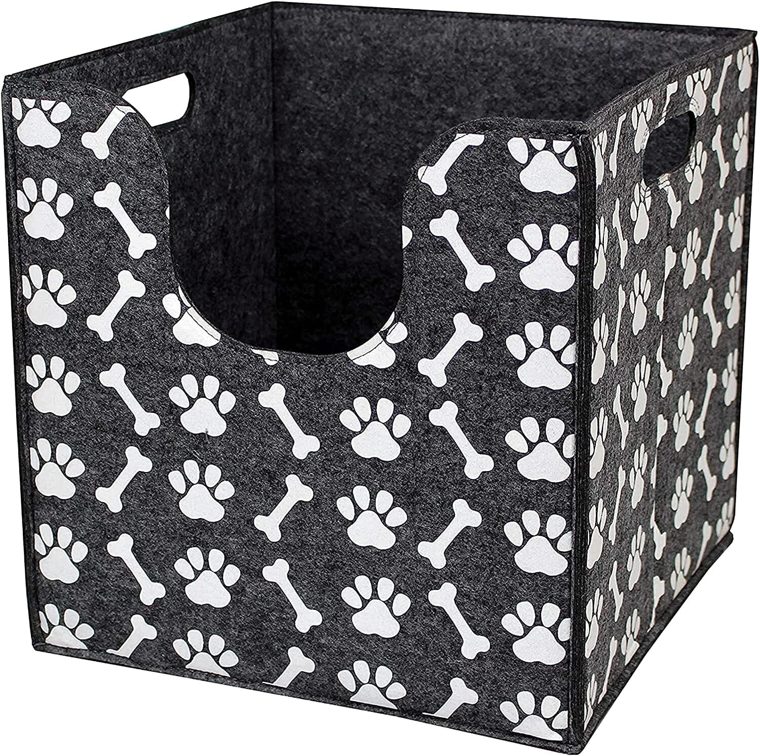 innewgogo Dogs Icon Flat Storage Bins with Lids for Organizing Storage  Basket with Handles Oxford Cloth Storage Cube Box for Toys