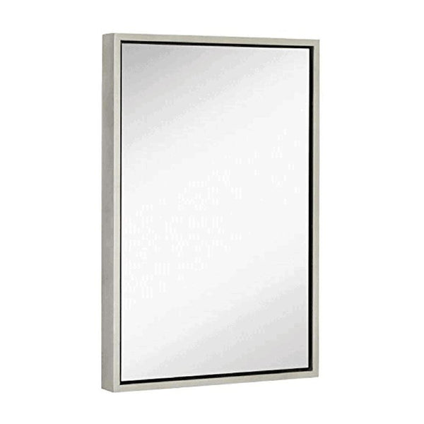 Clean Large Modern Antiqued Silver Frame Wall Mirror-Hamilton Hills-RoomDividersNow