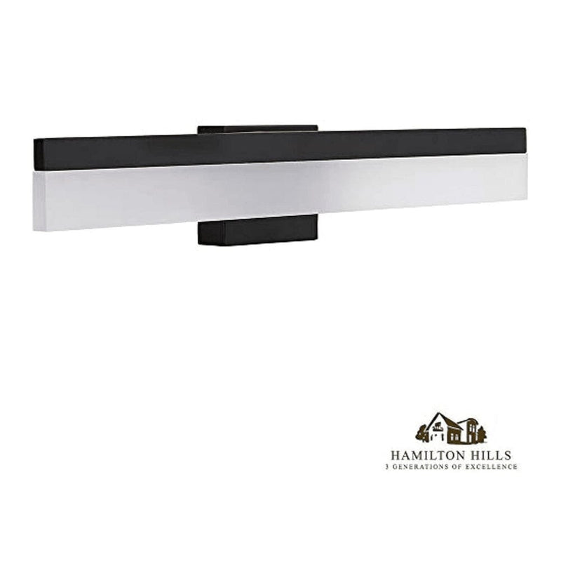 24" Modern LED Vanity Light Black Blade Design-Hamilton Hills-RoomDividersNow