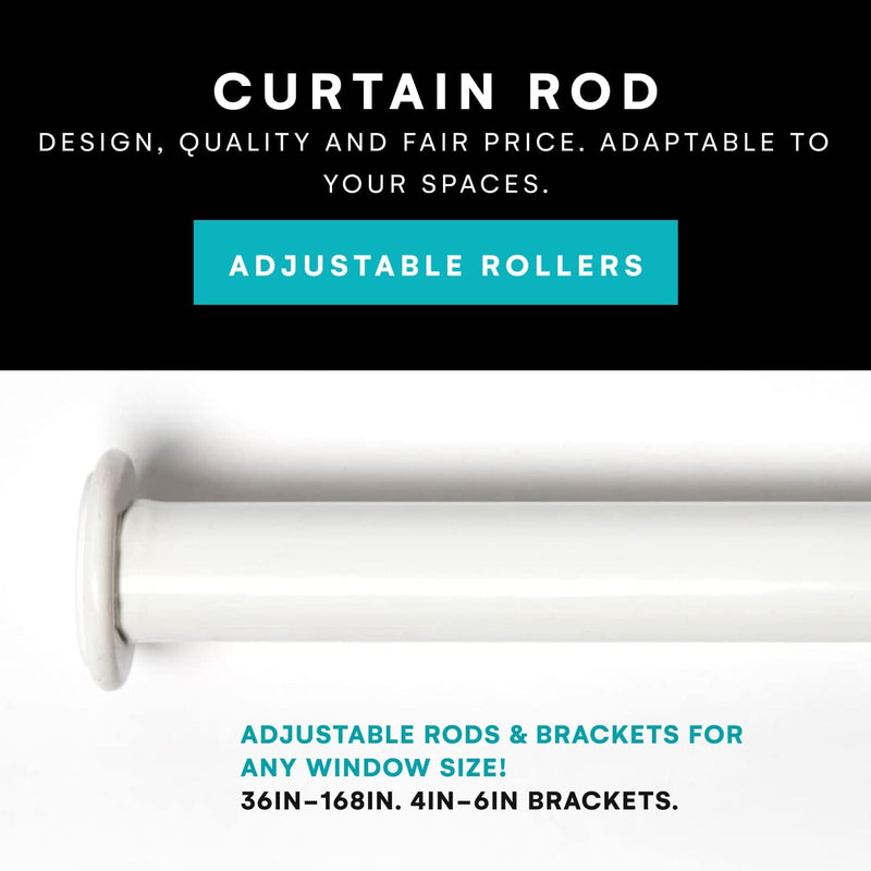 108in-168in Hanging Curtain Rod With Brackets