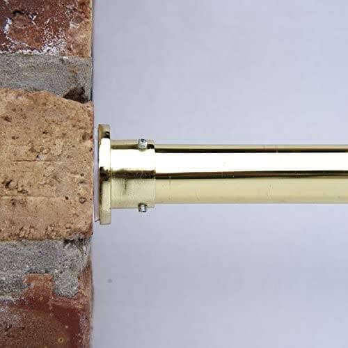 80in-120in Tension Curtain Rod, Gold-Room Dividers Now-RoomDividersNow