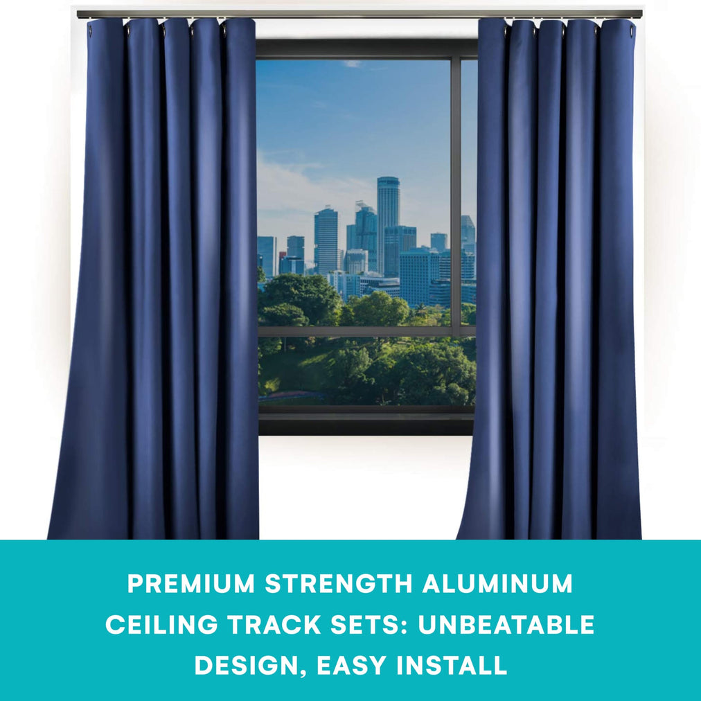 Ceiling Track Room Divider: Ceiling Curtain Track up to 36ft
