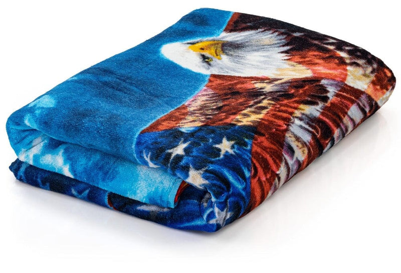 American Eagle Super Soft Plush Cotton Beach Bath Pool Towel-Dawhud Direct-RoomDividersNow