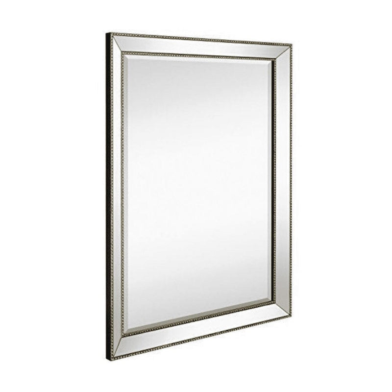 Angled Beveled Mirror Frame with Beaded Accents-Hamilton Hills-RoomDividersNow