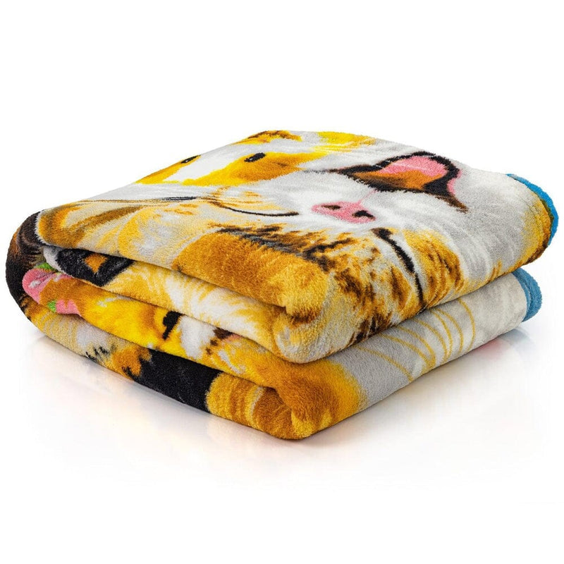 Backyard Pals Dogs and Cats Super Soft Plush Fleece Throw Blanket by Howard Robinson-Dawhud Direct-RoomDividersNow