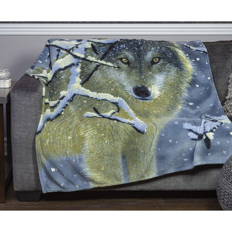 Broken Silence Wolf Super Soft Plush Fleece Throw Blanket-Dawhud Direct-RoomDividersNow
