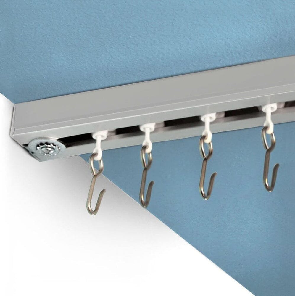Ceiling Track Room Divider: Ceiling Curtain Track up to 36ft-Room Dividers Now-RoomDividersNow