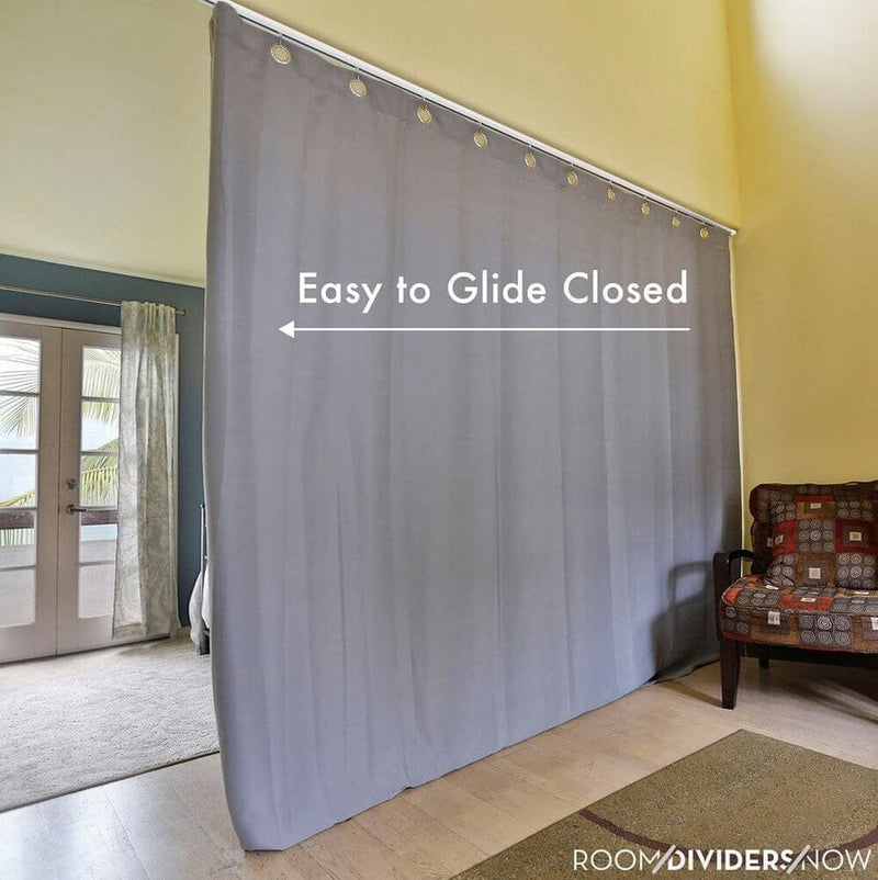 Ceiling Track Room Divider: Ceiling Curtain Track up to 36ft-Room Dividers Now-RoomDividersNow