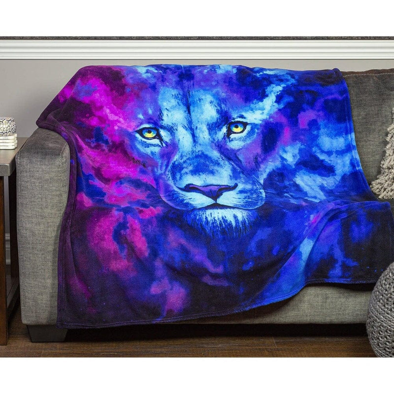 Celestial Lion Super Soft Plush Fleece Throw Blanket-Dawhud Direct-RoomDividersNow