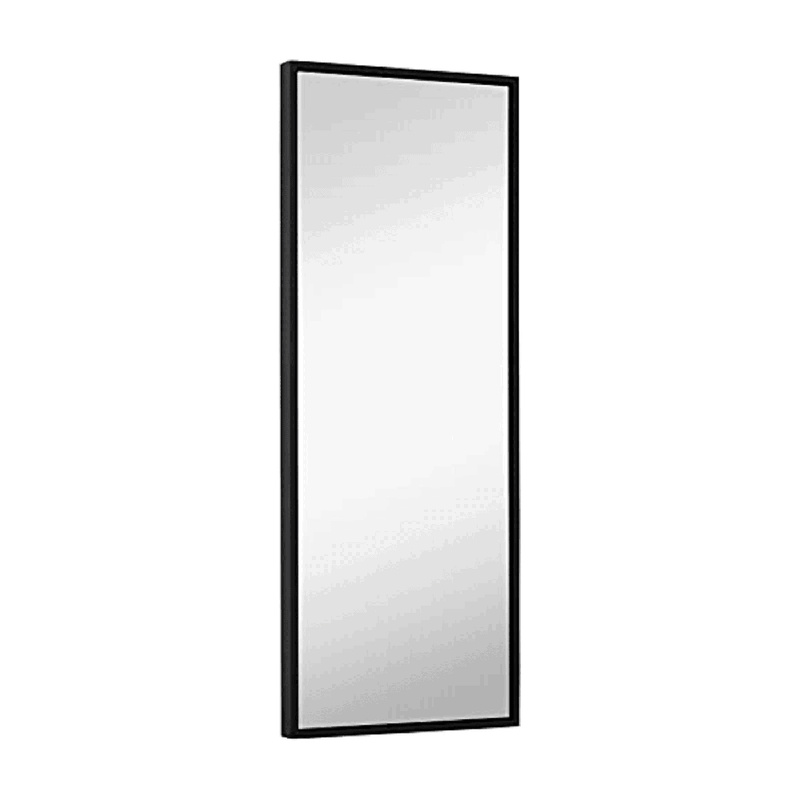 Clean Large Modern Black Frame Wall Mirror 18" x 48"-Hamilton Hills-RoomDividersNow