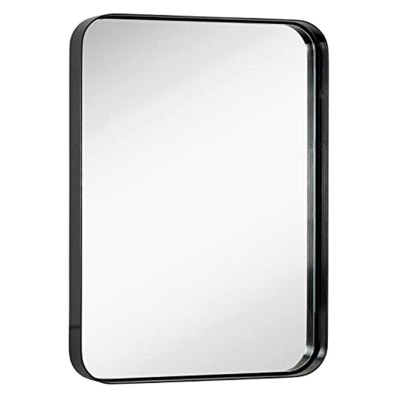 Contemporary Brushed Metal Wall Mirror (16" x 24")-Hamilton Hills-RoomDividersNow