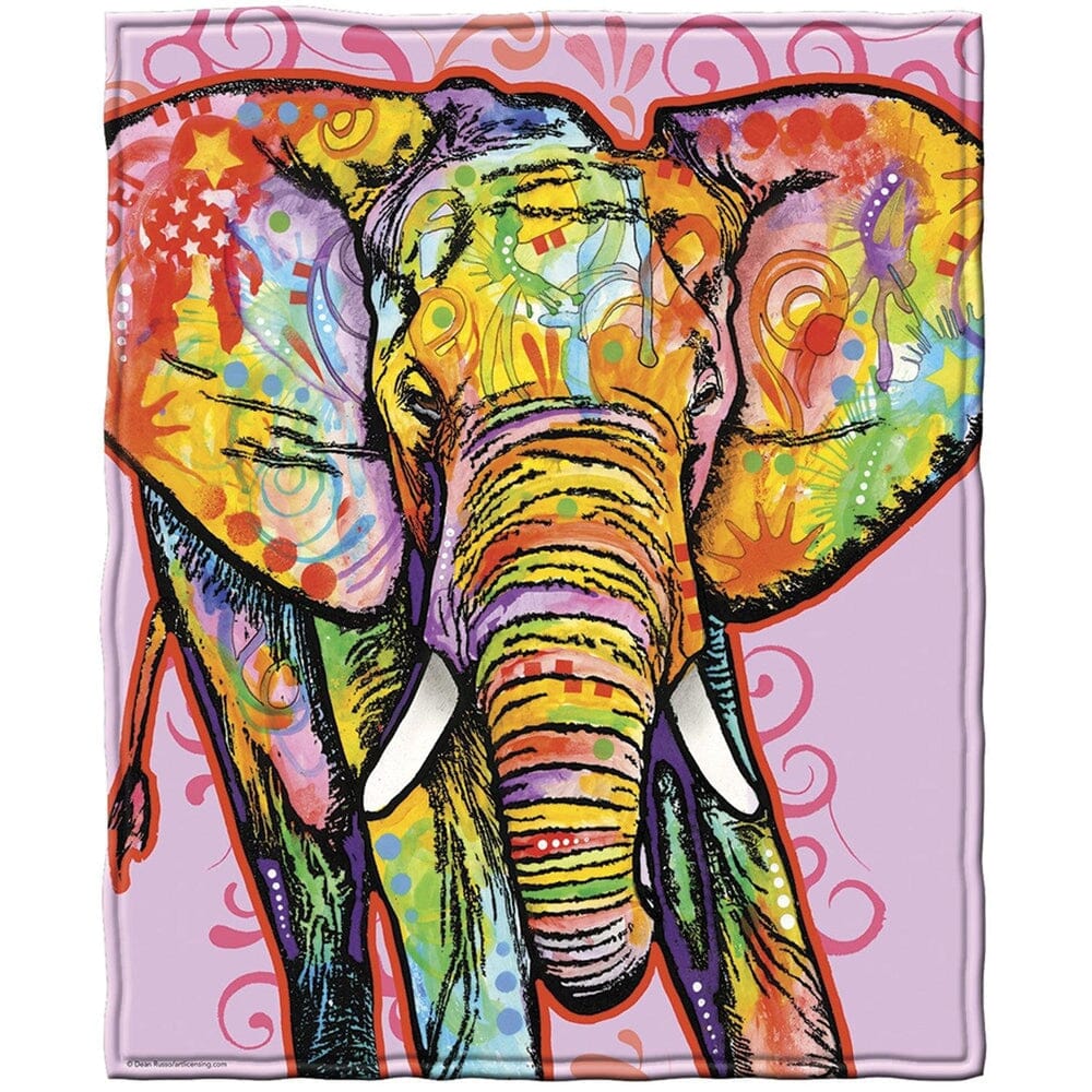Elephant Super Soft Plush Fleece Throw Blanket by Dean Russo-Dawhud Direct-RoomDividersNow