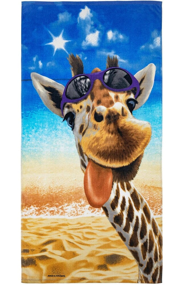 Giraffe Super Soft Plush Cotton Beach Bath Pool Towel-Dawhud Direct-RoomDividersNow