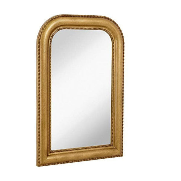 Hamilton Hills Thick Rounded Top Gold Rich Framed Wall Mirror 36" x 24"-Hamilton Hills-RoomDividersNow