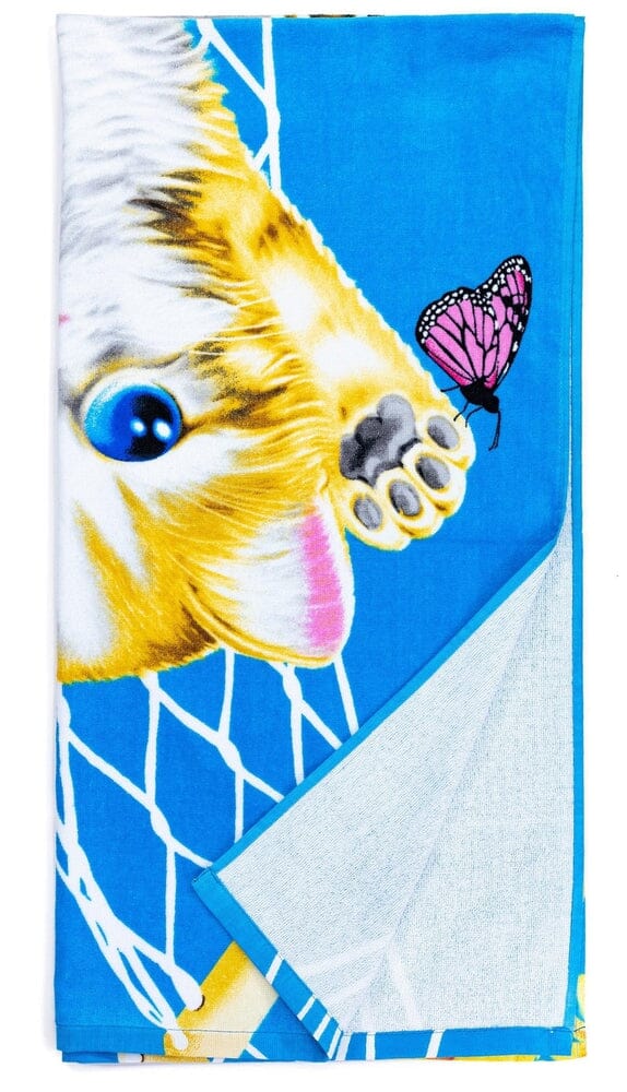 Kitten Cat Butterfly Super Soft Plush Cotton Beach Bath Pool Towel-Dawhud Direct-RoomDividersNow