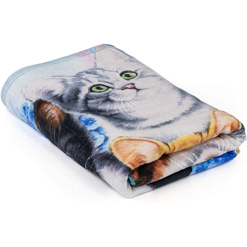 Kitten Collage Super Soft Plush Cotton Beach Bath Pool Towel by Jenny Newland-Dawhud Direct-RoomDividersNow
