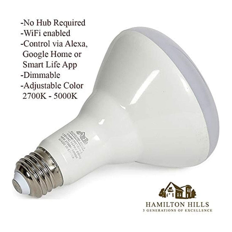 LED Smart Bulb - BR30 E26 Dimmable Flood Lightbulb-Hamilton Hills-RoomDividersNow