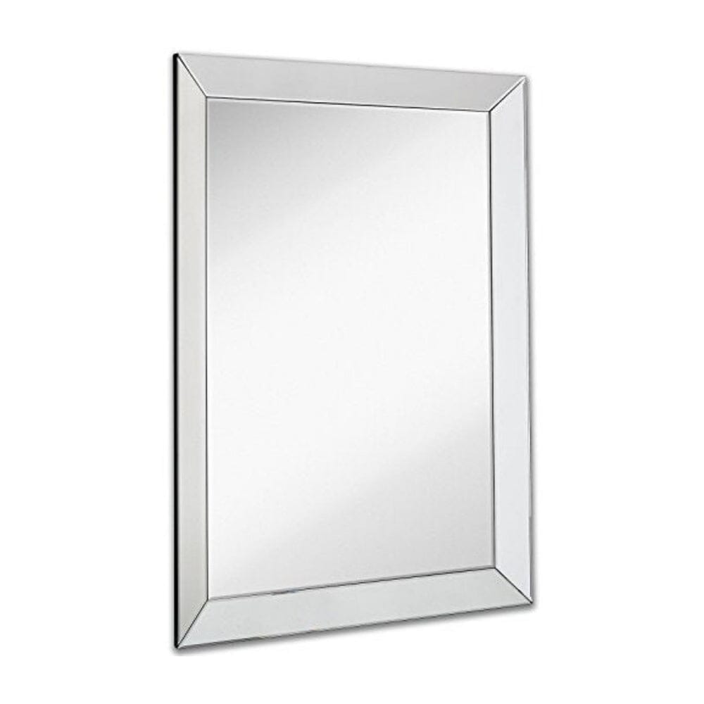 Large Framed Wall Mirror with Angled Edge Mirror Frame-Hamilton Hills-RoomDividersNow
