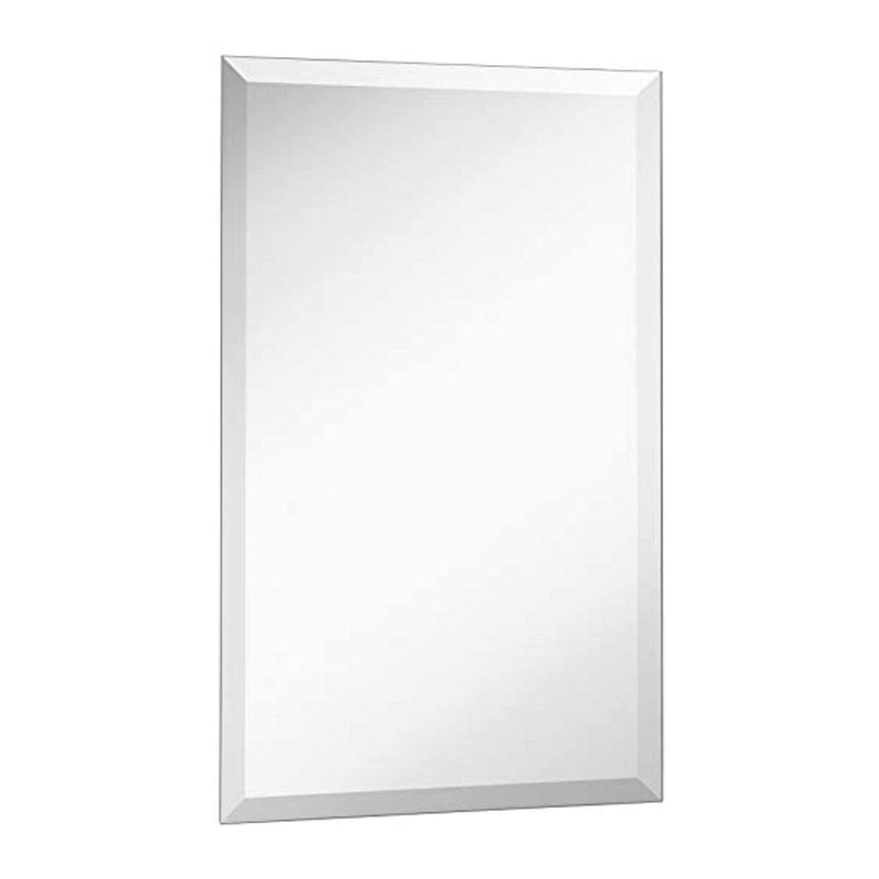 Large Frameless Mirror- 16x24 inch Premium Rectangle Beveled Mirror-Hamilton Hills-RoomDividersNow