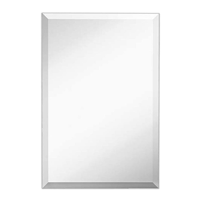 Large Simple Rectangular Streamlined 1 Inch Beveled Wall Mirror (16" W x 24" H)-Hamilton Hills-RoomDividersNow
