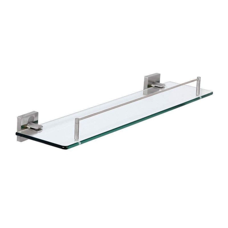 Modern Flat Brushed Glass Shelf-Hamilton Hills-RoomDividersNow