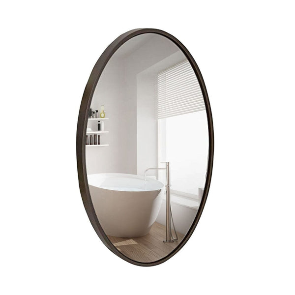 Modern Oval Frame Wall Mirror-Hamilton Hills-RoomDividersNow