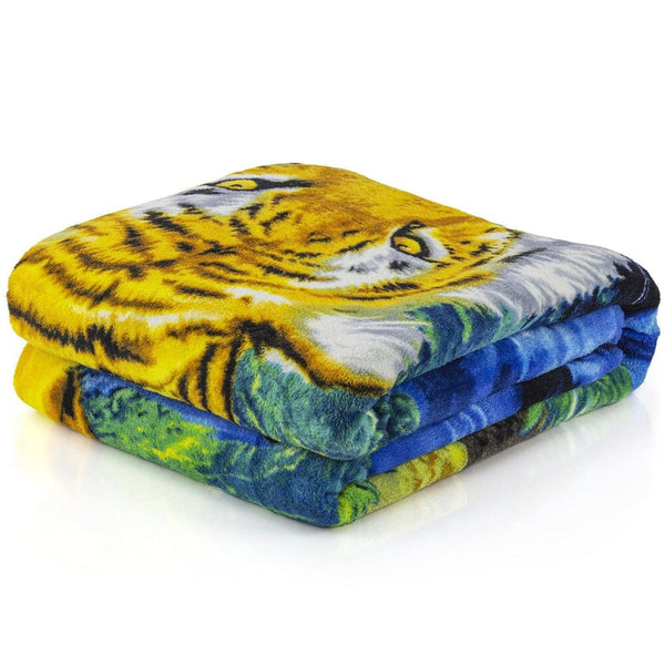 Moonlight Tiger Super Soft Plush Fleece Throw Blanket-Dawhud Direct-RoomDividersNow