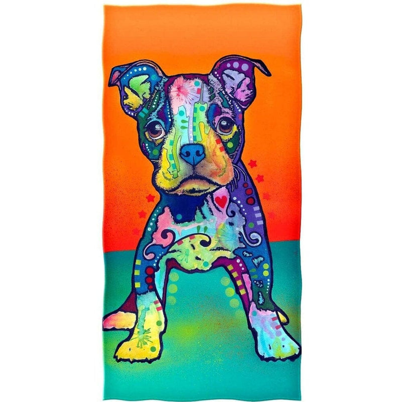 On My Own Puppy Super Soft Plush Cotton Beach Bath Pool Towel by Dean Russo-Dawhud Direct-RoomDividersNow