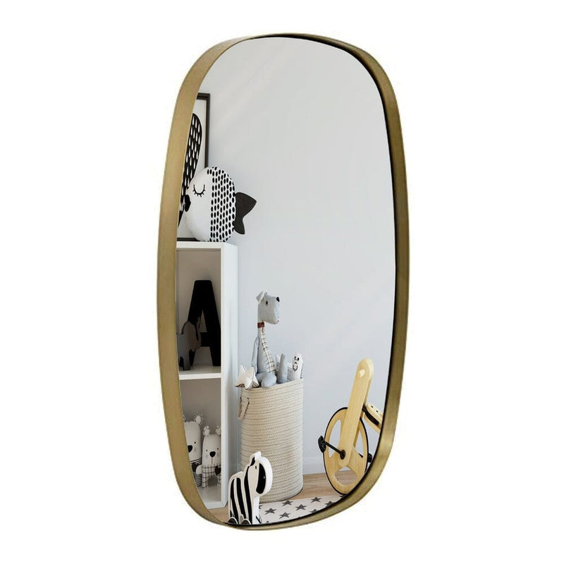 Oval Wall Mirror - 24 x 36 Contemporary Bathroom Mirrors for Wall-Hamilton Hills-RoomDividersNow