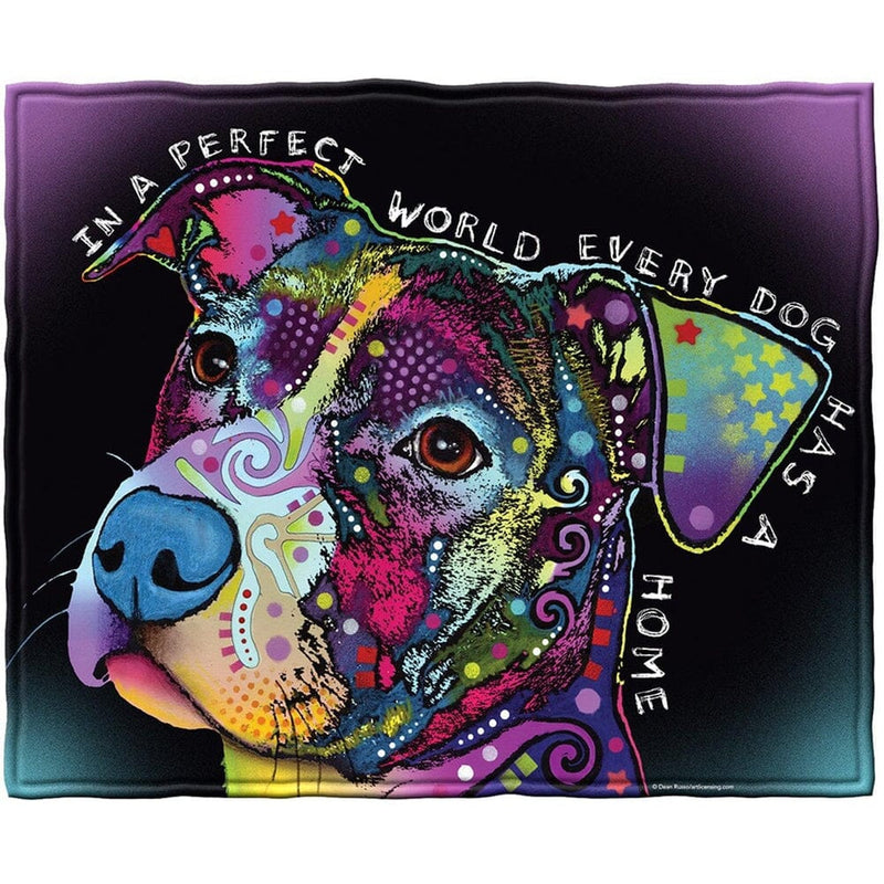 Perfect World Every Dog Super Soft Plush Fleece Throw Blanket by Dean Russo-Dawhud Direct-RoomDividersNow
