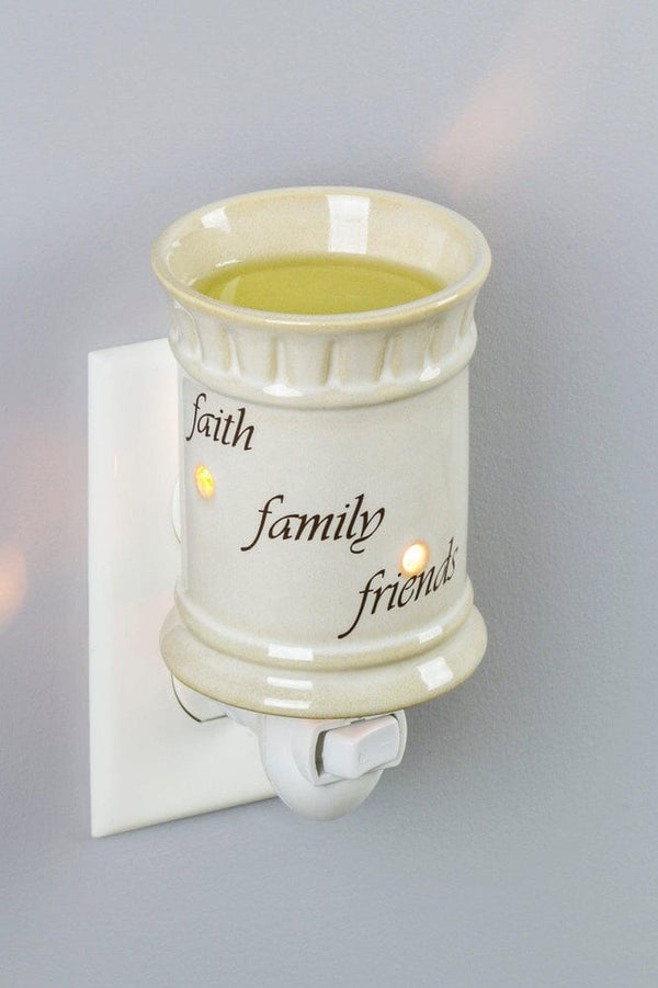 Plug-In Fragrance Wax Melt Warmer (Faith Family Friends)-Dawhud Direct-RoomDividersNow