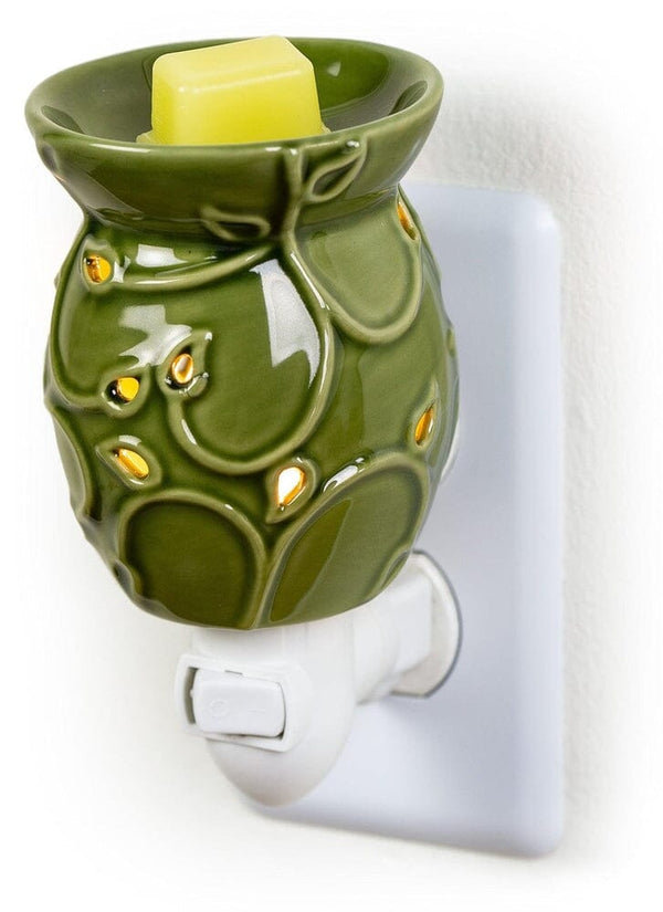 Plug-In Fragrance Wax Melt Warmer (Green ivy Swirl)-Dawhud Direct-RoomDividersNow